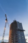 Low angle view of construction site against clear sky — Stock Photo