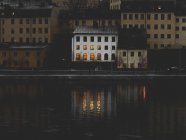 Buildings exterior at waterfront in Stockholm, Sweden — Stock Photo