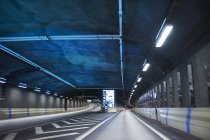 Inside tunnel on Norra Lanken Motorway in Stockholm, Sweden — Stock Photo