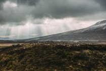 Storm clouds over mountain landscape, kingdom of sweden — Stock Photo
