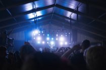 Crowd at music festival, selective focus — Stock Photo