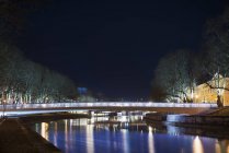 Vista panoramica di Turku di notte, Europa settentrionale — Foto stock
