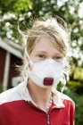 Portrait of farmer wearing protective mask — Stock Photo
