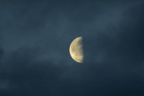 Scenic view of half moon at night — Stock Photo