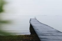 Wooden jetty on Baltic Sea in Salto, Sweden — Stock Photo