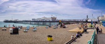 Scenic view of beach in Brighton, England — Stock Photo