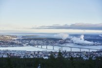 Cityscape of Sundsvall in Sweden, aerial view — Stock Photo