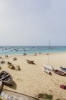 Barcos na praia em Cabo Verde, África — Fotografia de Stock