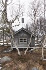 Cabane à Dalarna, Suède, mise au point sélective — Photo de stock