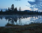 Lago e floresta na Reserva Natural de Drevfjallen, Suécia — Fotografia de Stock