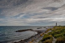 Vista panorâmica de Nuvens sobre a praia — Fotografia de Stock