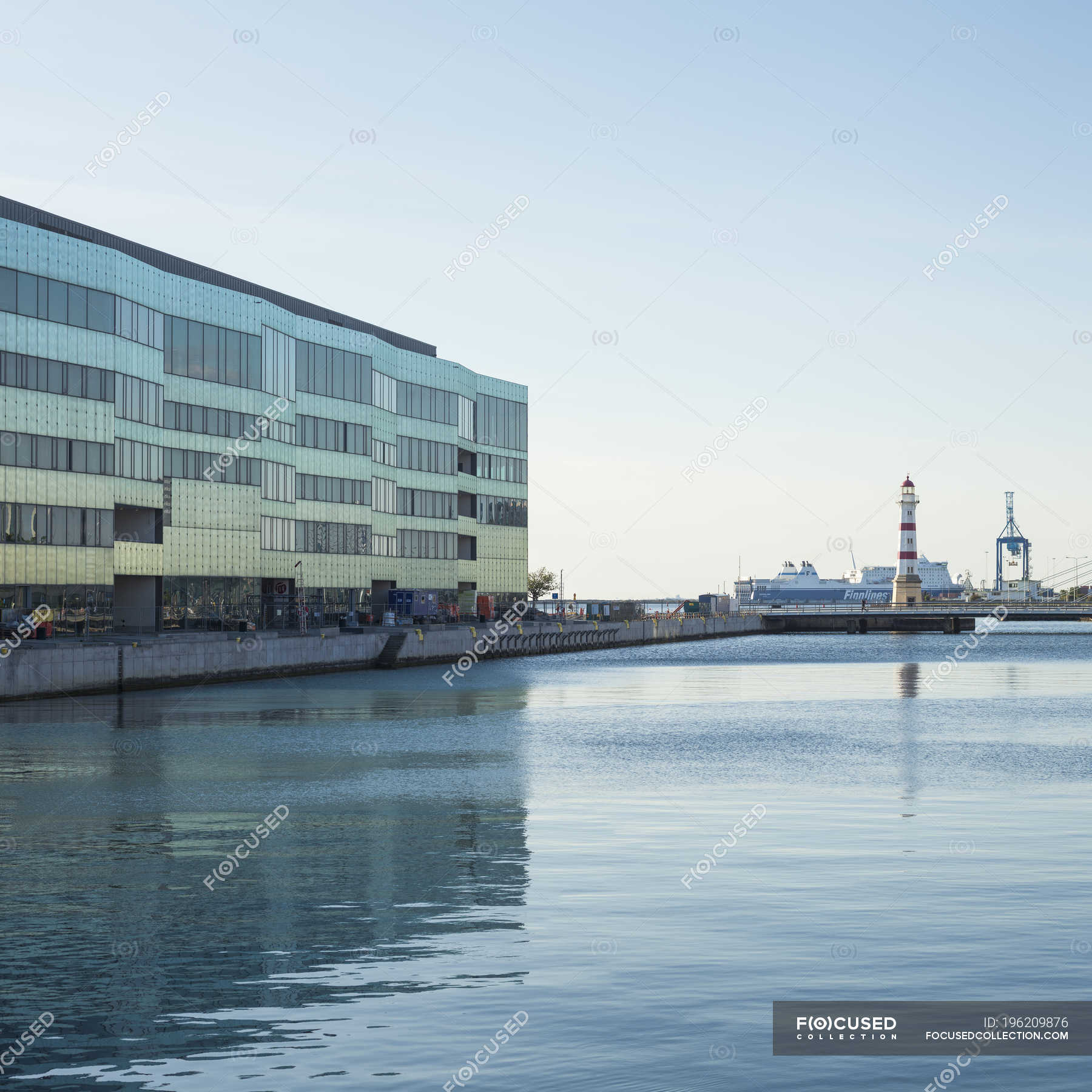 Facade Of Malmo University In Waterfront Kingdom Of Sweden Docks Springtime Stock Photo 196209876