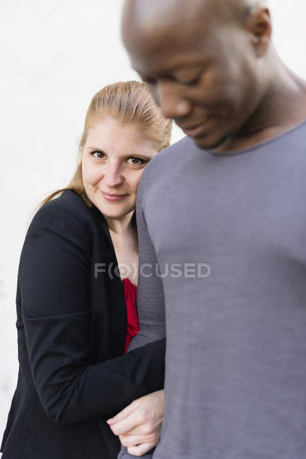 Front view of mid adult couple embracing — Stock Photo