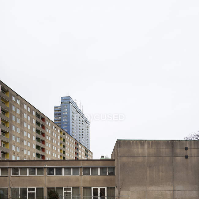 Kronprinsen tower block buildings with overcast sky — Stock Photo