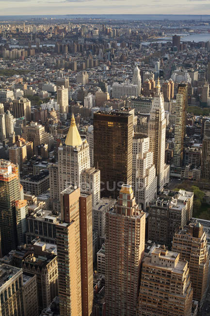 Vista aérea de los rascacielos de Nueva York - foto de stock