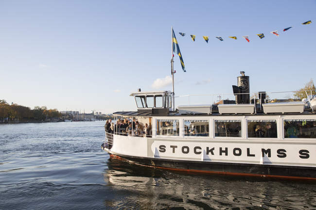 Party on ferry in Stockholm, selective focus — Stock Photo