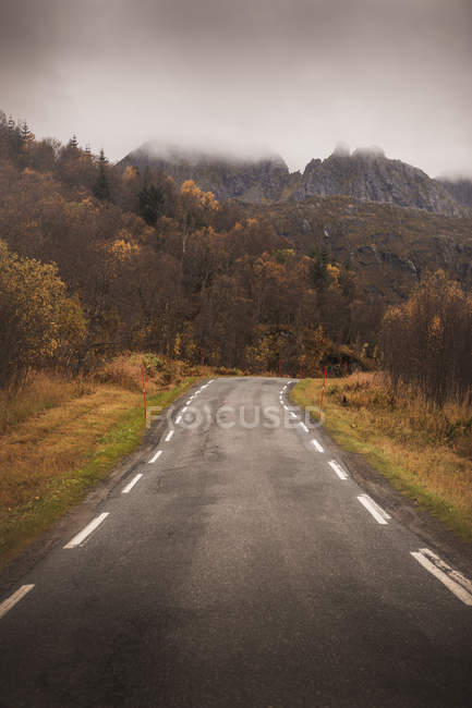 Vista panorâmica da estrada rural na Suécia — Fotografia de Stock