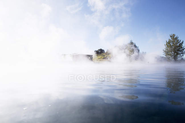 Scenic view of Secret Lagoon in Iceland — Stock Photo