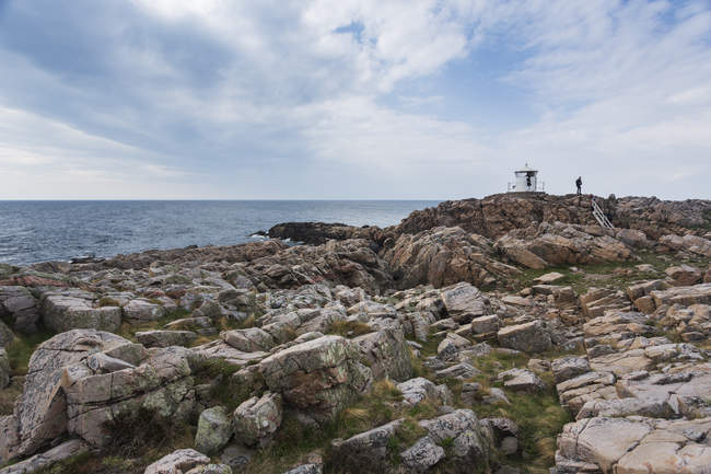Vista panoramica di rocce sulla costa, Kullaberg — Foto stock