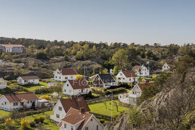 Вид з села в шведських Західного Берегу — стокове фото