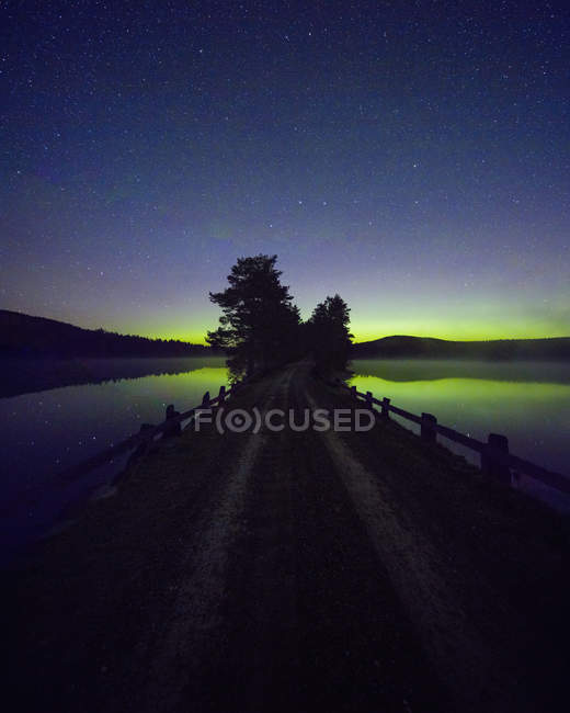 Nordlichter im Naturschutzgebiet Jugans — Stockfoto