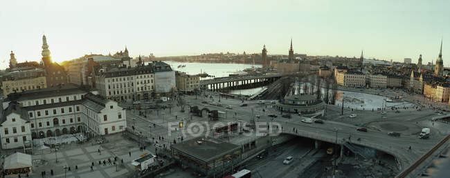 Stoccolma Città vecchia al tramonto — Foto stock