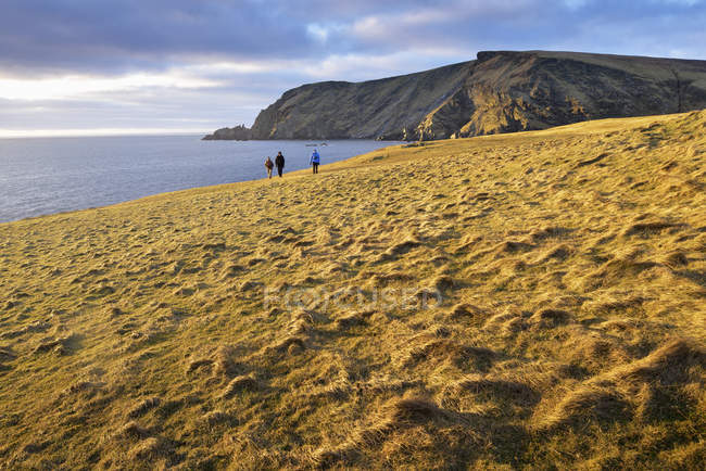 Vista panorámica de Garths Ness en Shetland, Escocia - foto de stock