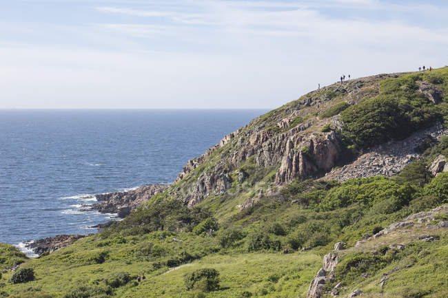 Vista panoramica della costa rocciosa in Svezia — Foto stock