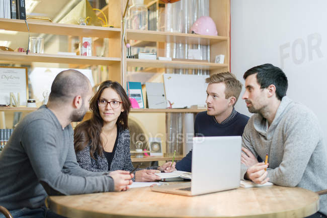 Architects discussing at office, selective focus — Stock Photo
