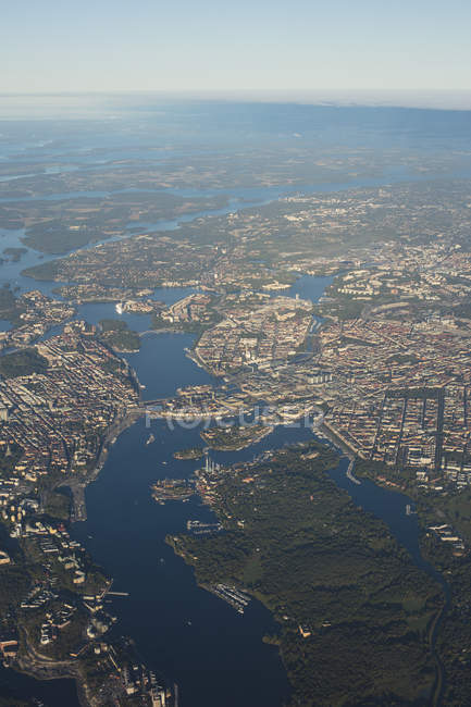 Повітряний вид на Стокгольм, вибірковий фокус — стокове фото