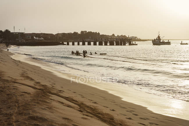 Мальовничий краєвид пляжу в Кабо - Верде (Африка). — стокове фото