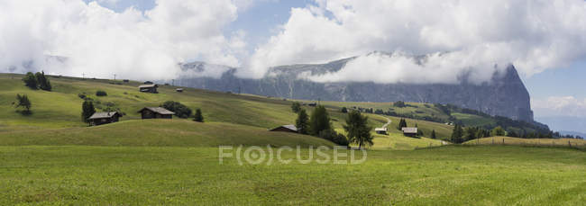 Scenic view of fields in Seiser Alm, Italy — Stock Photo