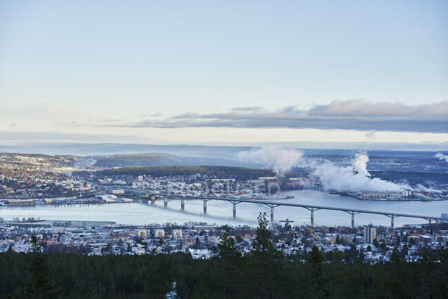 Феликс Сундсвалль в Швеции, вид с воздуха — стоковое фото