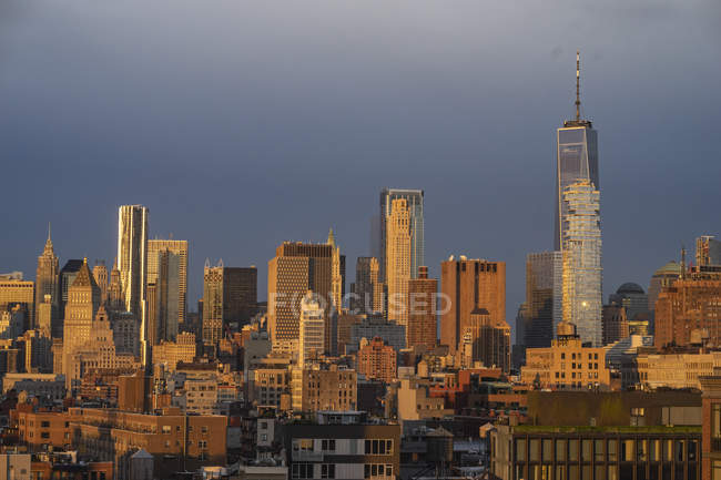 Scenic view of Manhattan skyline — Stock Photo
