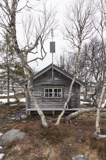 Cabana em Dalarna, Suécia, foco seletivo — Fotografia de Stock