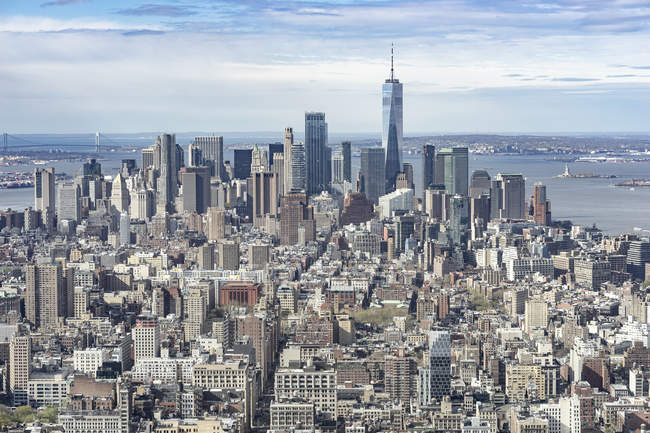 Paisaje urbano de Manhattan en Nueva York - foto de stock