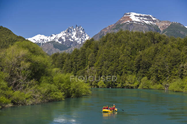 River rafting at Futaleufu river, Chile                            Model Releases — Stock Photo