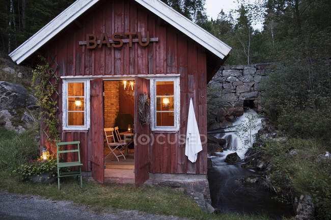 Cabin in Olofstorp, Vastergotland, Sweden — Photo de stock