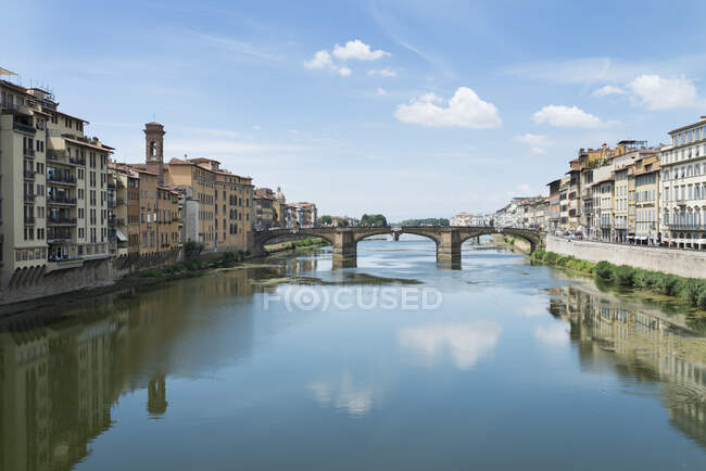 St. Trinity Bridge over Arno River, Florence, Italy — Photo de stock