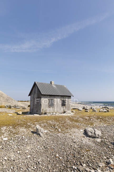 Holzhütte in Faro, Schweden — Stockfoto
