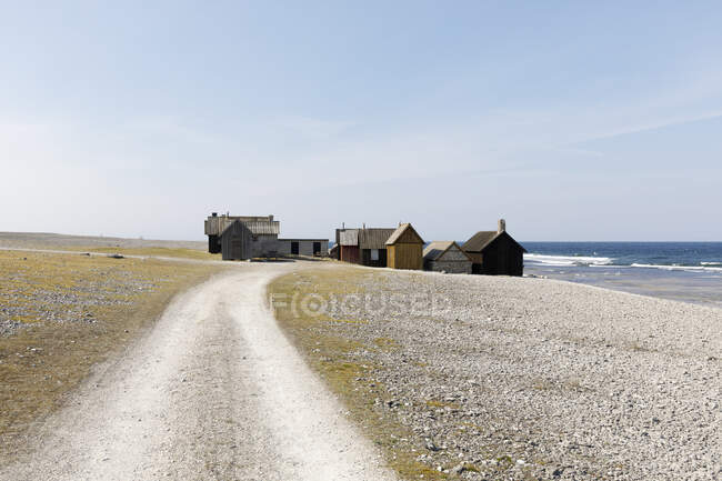 Helgumannen village de pêcheurs à Faro, Suède — Photo de stock