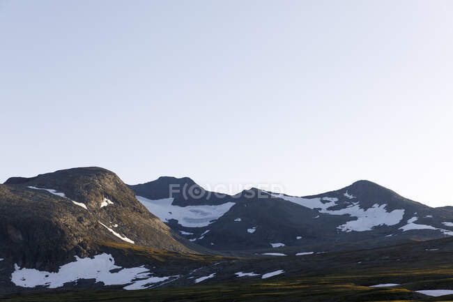 Neve sulle montagne in Jamtland, Svezia — Foto stock