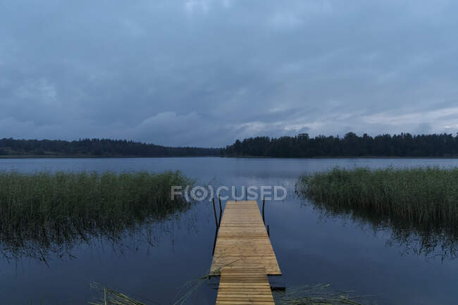 Vista panorâmica do Jetty no lago — Fotografia de Stock
