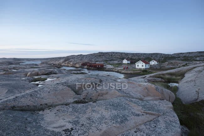 Ramsvik village par la mer en Suède — Photo de stock