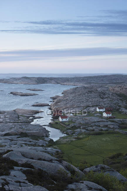 Ramsvik villaggio via mare in Svezia — Foto stock