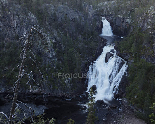 Cachoeira no Parque Nacional Muddus, Suécia — Fotografia de Stock