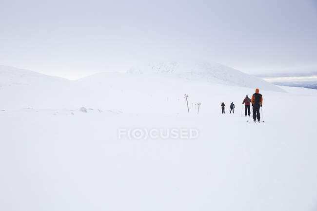 Лыжники в Harjedalen, Швеция — стоковое фото