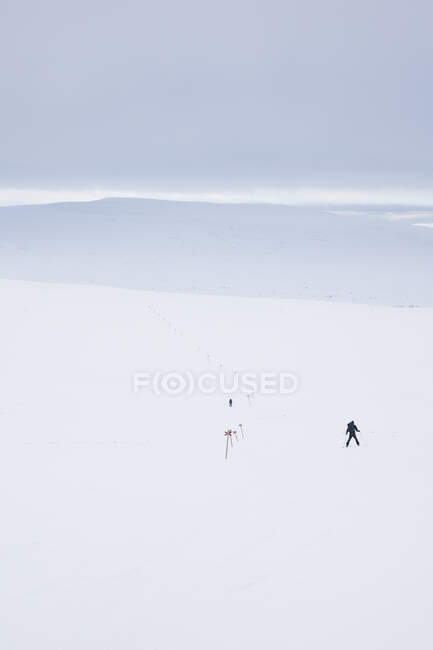 Лыжники в Harjedalen, Швеция — стоковое фото