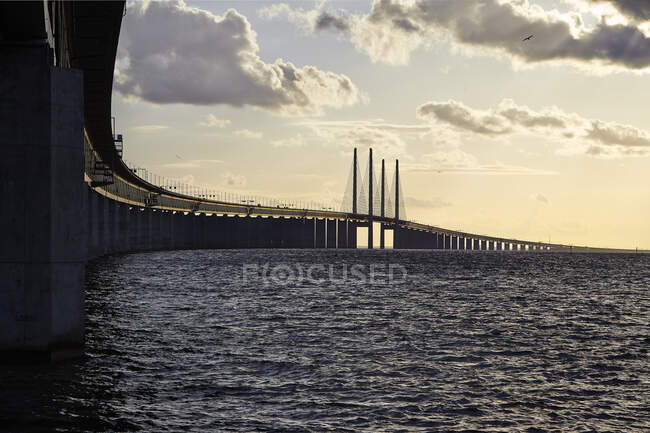 Puente de Oresund en Suecia - foto de stock