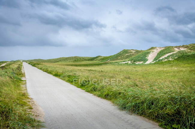 Caminho através de dunas de areia — Fotografia de Stock